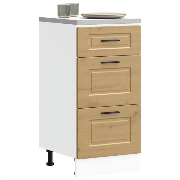 vidaXL Arm&aacute;rio base cozinha Porto derivados madeira carvalho artisiano