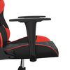 vidaXL Cadeira de gaming couro artificial preto e vermelho