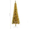 vidaXL &Aacute;rvore de Natal fina 120 cm dourado
