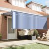vidaXL Toldo com Cortina Creme 350 x 200 x 120 cm Tecido e Metal