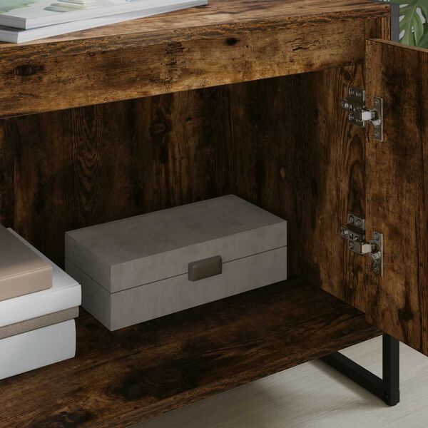 vidaXL Gabinete para TV Carvalho Fum&ecirc; 140 x 36 x 49.5 cm