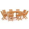 vidaXL 9 pcs conjunto de jantar para jardim madeira de teca maci&ccedil;a
