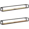 vidaXL Prateleiras de parede 2 pcs 160 cm madeira recuperada maci&ccedil;a