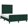 vidaXL Estrutura de cama com colch&atilde;o verde escuro 120x190 cm Veludo