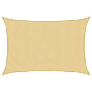 vidaXL Para-sol estilo vela 2,5x2 m oxford 100% poli&eacute;ster cor areia