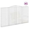 vidaXL Cestos gabião arqueados 5pcs 400x30x220/240cm ferro galvanizado