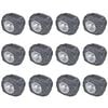 Holofote de exterior c/ LEDs energia solar 12 pcs forma de pedra