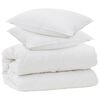 vidaXL Duvet com Travesseiros 3 unid. Branco Microfibra