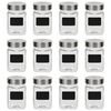 vidaXL Frascos de vidro com autocolante 12 pcs 300 ml