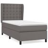vidaXL Cama com molas/colch&atilde;o 100x200 cm couro artificial cinzento