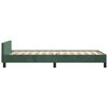 vidaXL Estrutura de cama sem colch&atilde;o 90x190 cm veludo verde-escuro