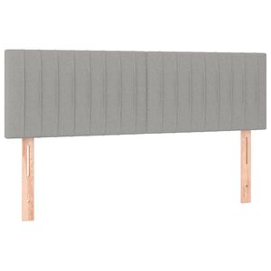 vidaXL Cabeceiras cinzento-claro 144x5x78/88 cm tecido