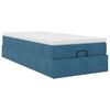 vidaXL Estrutura cama otomana colch&atilde;o 80x200 cm veludo azul escuro