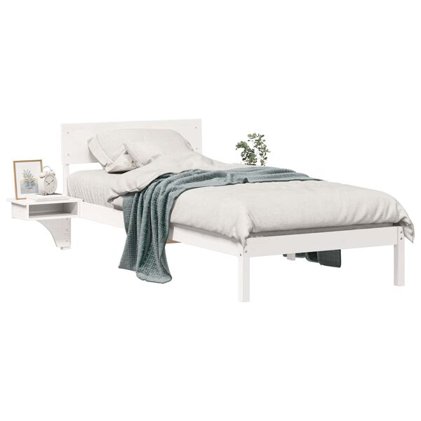 vidaXL Estrutura da Cama Branco 80 x 200 cm Madeira de Pinheiro S&oacute;lida