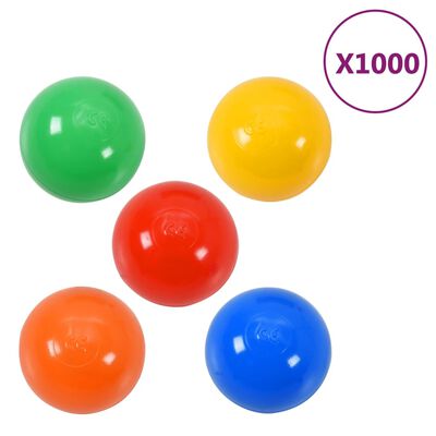 vidaXL Bolas de brincar 1000 pcs multicolor