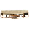 vidaXL Conjunto de Sof&aacute;s para Exterior 6 pcs Natural e Bege