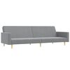 vidaXL Sof&aacute;-cama de 2 lugares c/ apoio de p&eacute;s tecido cinzento-claro