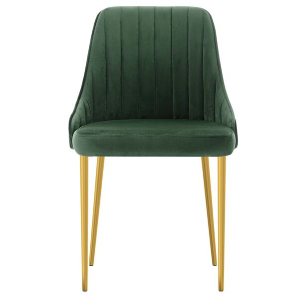 vidaXL Cadeiras de jantar 4 pcs veludo verde-escuro