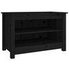 vidaXL Banco sapateira 70x38x45,5 cm pinho maci&ccedil;o preto