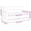 vidaXL Sof&aacute; de 2 lugares em tecido 140 cm cinzento-escuro