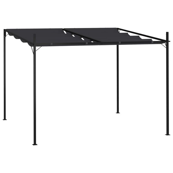 vidaXL Gazebo com toldo retrátil 300x300x233 cm antracite