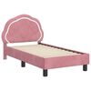 vidaXL Estrutura de Cama para Crian&ccedil;a com Cabeceira Rosa 70 x 140 cm