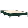 vidaXL Cama boxspring com colch&atilde;o 120x190 cm veludo verde-escuro