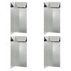 vidaXL Cerca de Caracol 4 pcs Prateado 10 x 10 x 25 cm A&ccedil;o Galvanizado