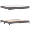 vidaXL Estrutura da Cama com colchão Cinzeto 200 x 200 cm tecido