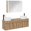 vidaXL Conjunto de Arm&aacute;rios para Banheiro 4 pcs Carvalho Arttisan
