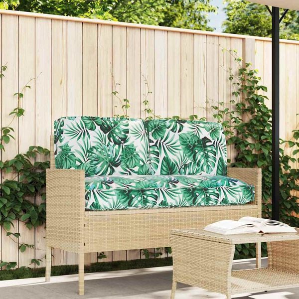 vidaXL Conjunto de Almofadas 3 pcs Padr&atilde;o de Folhas Tecido Oxford