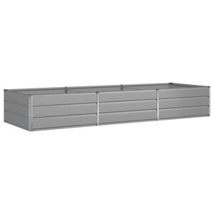 vidaXL Floreira Cinzento-claro 290 x 100 x 45 cm A&ccedil;o Galvanizado