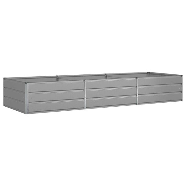 vidaXL Floreira Cinzento-claro 195 x 100 x 45 cm A&ccedil;o Galvanizado