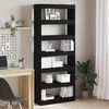vidaXL Gabinete de Livros Carvalho Preto 80 x 30 x 198 cm