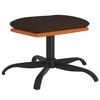 vidaXL Apoio de p&eacute;s 60x60x36 cm tecido/couro artificial castanho