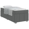 vidaXL Estrutura da Cama com colch&atilde;o Cinza Escuro 80 x 200 cm tecido