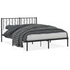 vidaXL Estrutura de cama em metal com cabeceira 150x200 cm preto