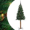 vidaXL &Aacute;rvore de Natal Slim com 300 LEDs com suporte Verde 180 cm