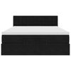 vidaXL Estrutura de cama otomana com colch&atilde;o 140x190 cm veludo preto