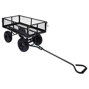 vidaXL Carrinho de m&atilde;o para jardim 250 kg preto