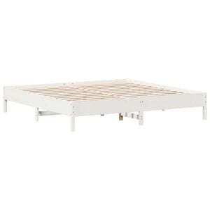 vidaXL Cama sem colch&atilde;o 180x200 cm madeira de pinho maci&ccedil;a branco
