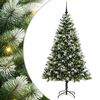 vidaXL &Aacute;rvore de Natal Artifical com Neve Flock 300 LED Branco quente