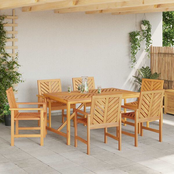 vidaXL Cadeira de jantar 6 pcs Natural 62,5 x 59 x 89 cm