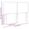 vidaXL Cabeceira Branco Brilhante 150 cm Madeira processada
