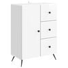 vidaXL Buffet Branco Brilhante 66 x 34,5 x 90 cm Derivados de Madeira