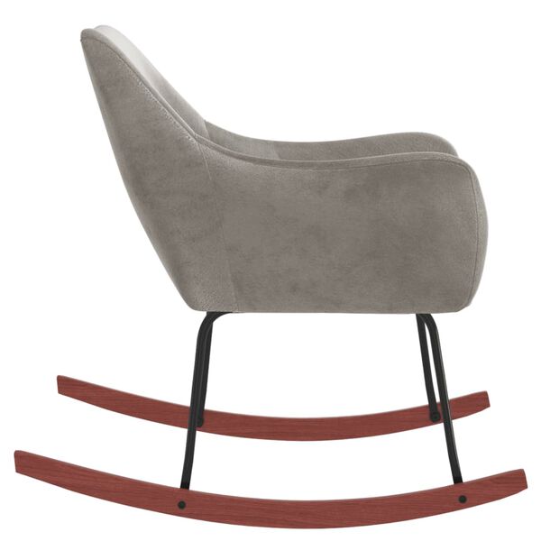 vidaXL Cadeira de baloi&ccedil;o veludo cinzento-claro