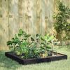 vidaXL Canteiro elevado de jardim 100x100x18,5 cm a&ccedil;o preto