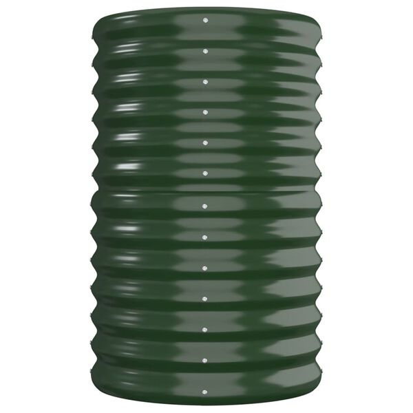vidaXL Canteiro elevado jardim 260x40x68 cm aço galvanizado verde