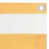 vidaXL Tela de varanda 90x400 cm tecido Oxford branco e amarelo
