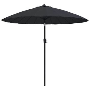 vidaXL Guarda-sol de exterior c/ mastro alum&iacute;nio 250 cm preto